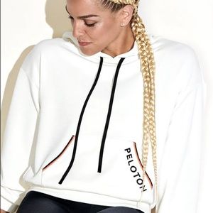 Peloton Techno Sueded Neon Piped Hoodie